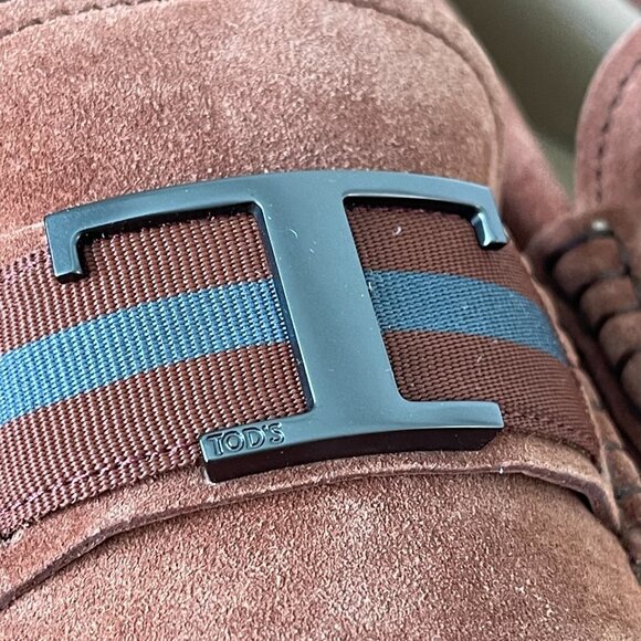 Tod's Men's Rust Suede CA75 Nastro Gommini 122 Loafer Shoe. XXM0GW0CT50RE0S204 - Picture 9 of 11